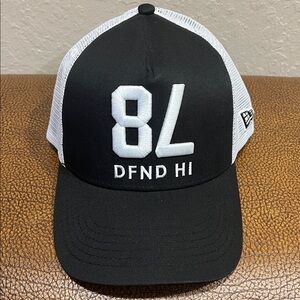 New Defend Hawaii “DFND HI” upside down 78 White & Black A-Frame Trucker Cap!